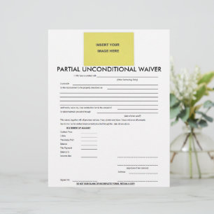 Formulário de renúncia parcial e incondicional do