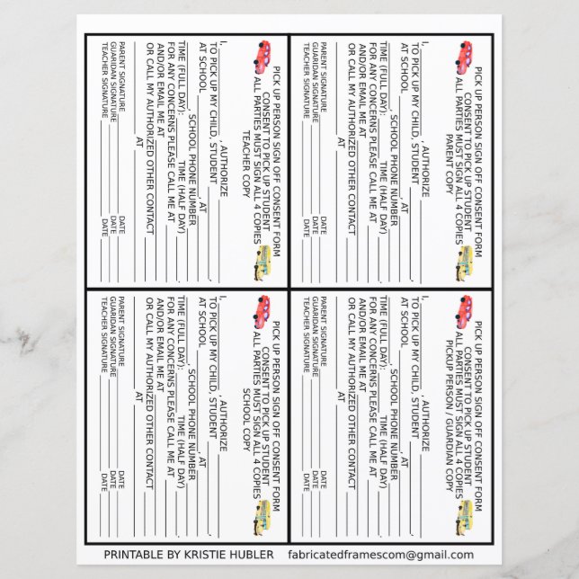 Formulários de Consentimento para Escolher Pessoa  (Frente)