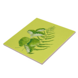 Formulários em verde num Azulejo cerâmico