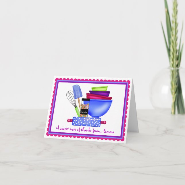 Fornecimentos De Cozinha Fazendo Cartões De Nota O (Frente)