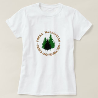 Forquilhas, parques de Washington e camisa da