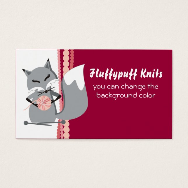 Forra de cor personalizada tricotar agulha etiquet (Frente)