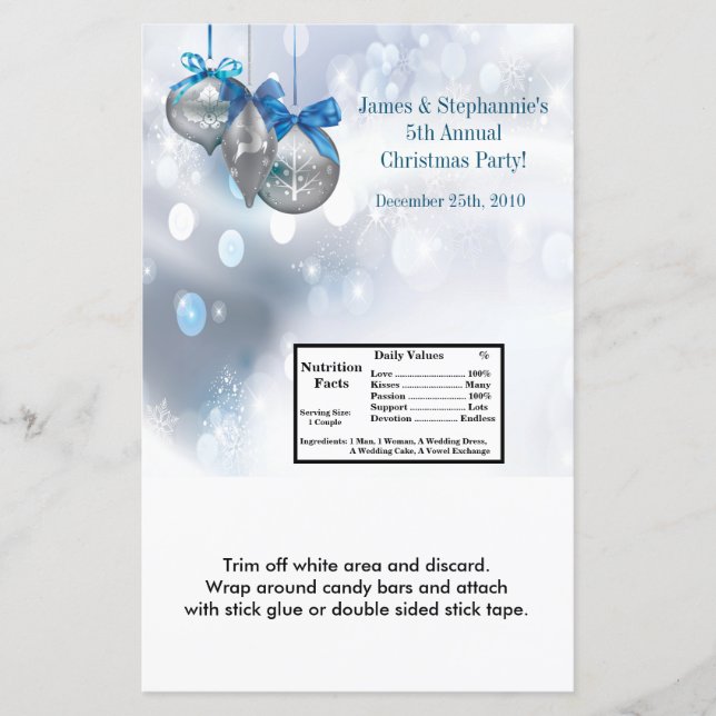 Forro de grande Bar de Hershey Winter Snowflake Or (Frente)