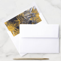 Forro preto e amarelo do envelope do starburst