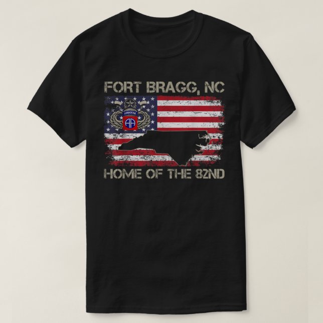 Fort Bragg NC Home Da 82ª Camisa De Transporte Aér (Frente do Design)
