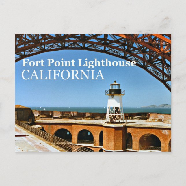 Fort Point Lighthouse, Cartão postal da Califórnia (Frente)
