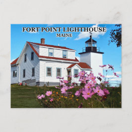 Fort Point Lighthouse, cartão postal Maine
