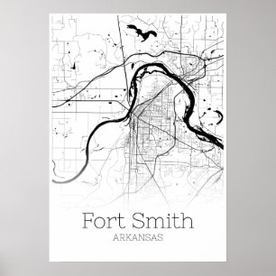 Fort Smith Map - Arkansas - City Map Poster