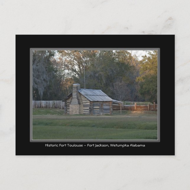 Fort Toulouse - Cartão Fort Jackson Wetumpka Alaba (Frente)