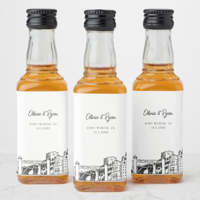 Fort Worth Party Favor Bem-vindo Personalizado (Garrafas)