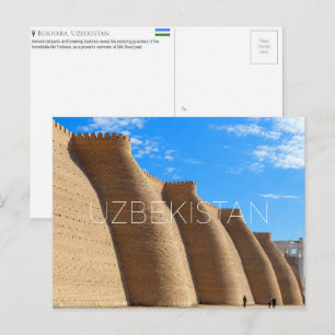 Fortaleza Ark, Bukhara, Uzbequistão Cartão Postal