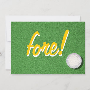 Forte Convites de aniversário de Golfe