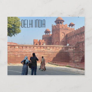 Forte Dehli Índia Cartão Postal