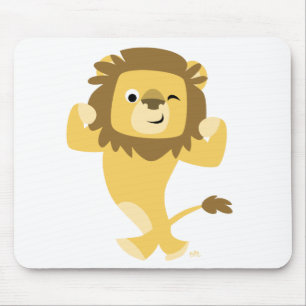 Forte Mousepad do Leão de Cartoon