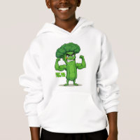 Forte Veggies Club-Flexível Brócolis Funny Cartoon