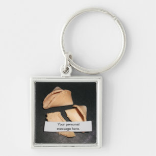 Fortune Cookie com fortuna personalizada, Chaveiro