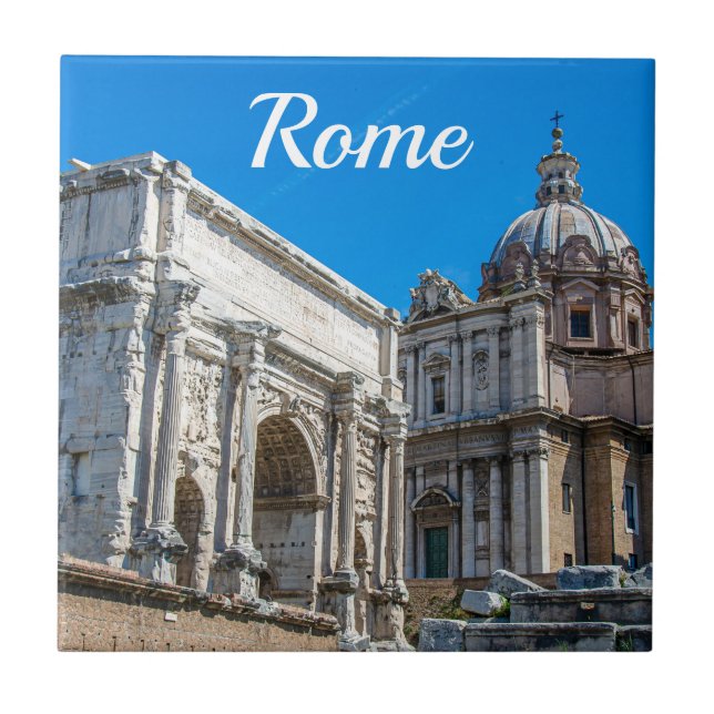 Fórum Romano arruina em Roma, Itália (Frente)