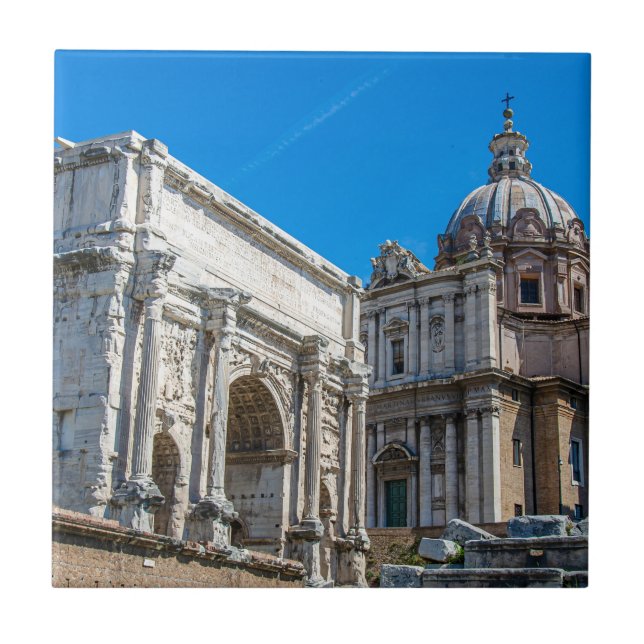 Fórum Romano arruina em Roma, Itália (Frente)