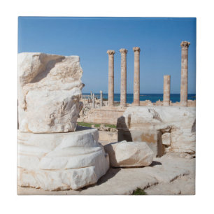 Fórum Romano e Restos de Estátua, Sabratha, AZ