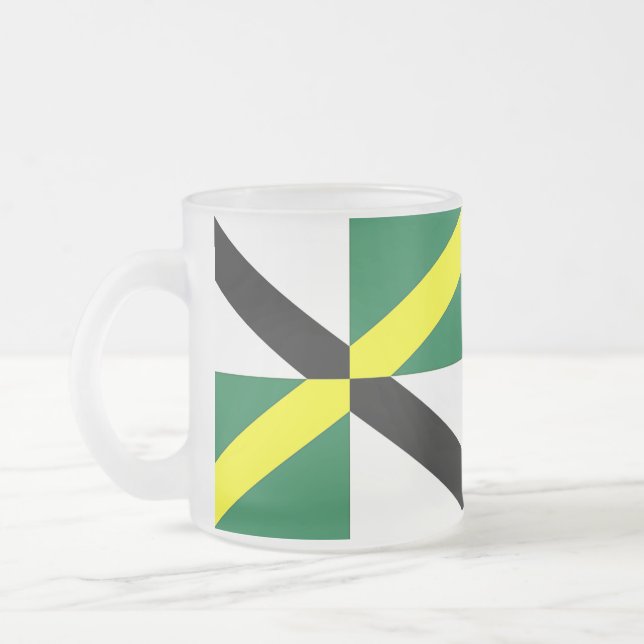Fosco de caneca de vidro pequena com bandeira de M (Esquerda)