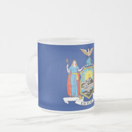 Fosco de caneca de vidro pequena com bandeira de N