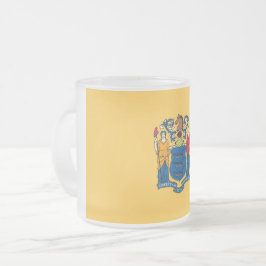 Fosco de caneca de vidro pequena com bandeira de N