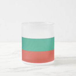 Fosco de pequena caneca de vidro com bandeira da B
