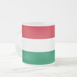 Fosco de pequena caneca de vidro com bandeira da H
