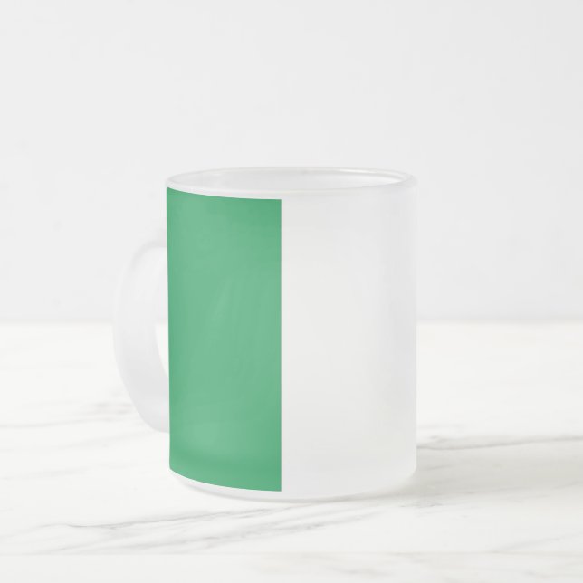 Fosco de pequena caneca de vidro com bandeira da I (Frente Esquerda)