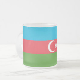 Fosco de pequena caneca de vidro com bandeira do A