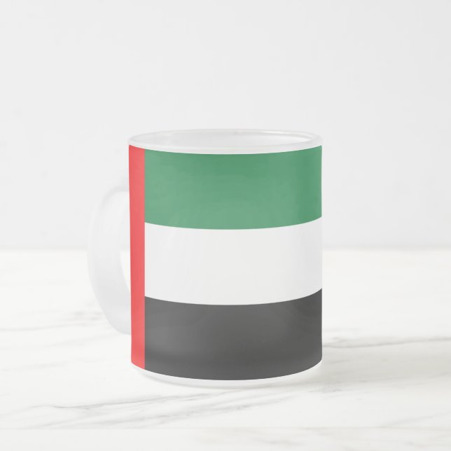 Fosco pequena caneca de vidro - bandeira dos EAU (Frente Esquerda)