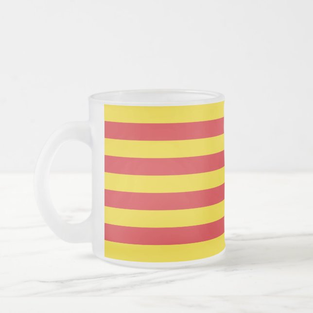 Fosco pequena caneca de vidro com bandeira da Cata (Esquerda)
