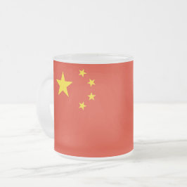Fosco pequena caneca de vidro com bandeira da Chin