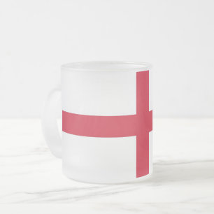 Fosco pequena caneca de vidro com bandeira da Ingl