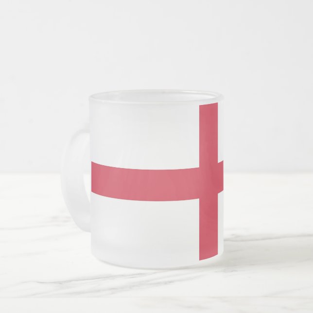 Fosco pequena caneca de vidro com bandeira da Ingl (Frente Esquerda)