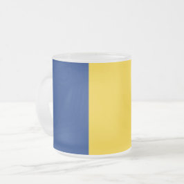 Fosco pequena caneca de vidro com bandeira da Romê