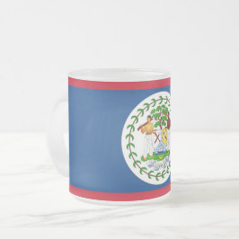 Fosco pequena caneca de vidro com bandeira de Beli