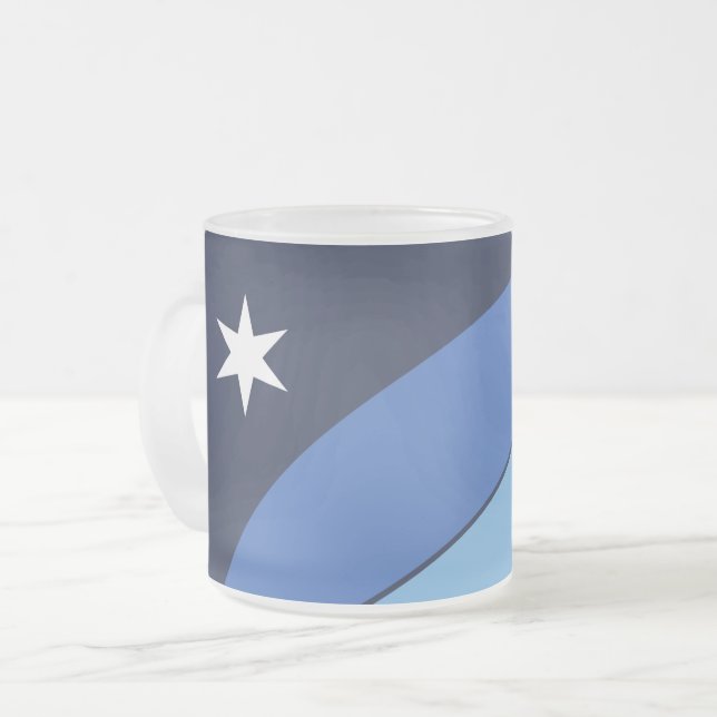 Fosco pequena caneca de vidro com bandeira de Colu (Frente Esquerda)