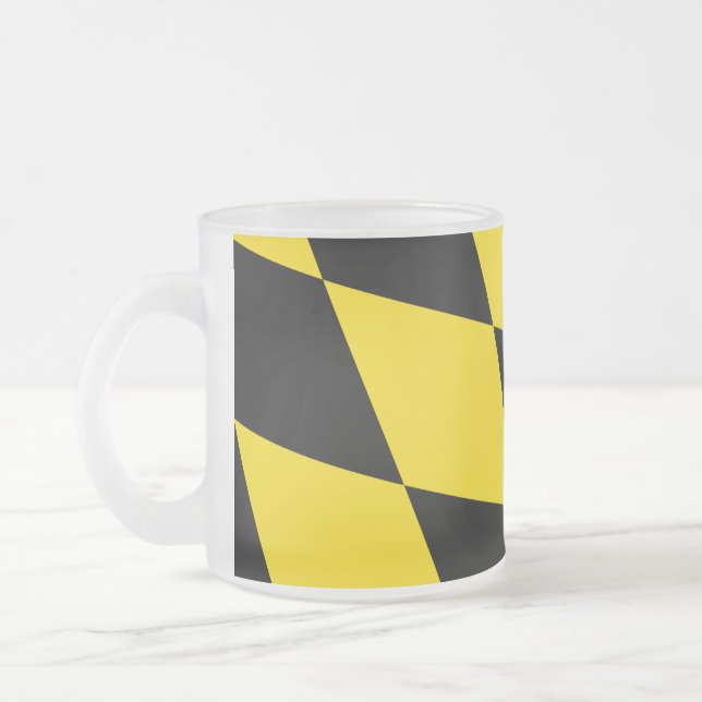 Fosco pequena caneca de vidro com bandeira de Muni (Esquerda)