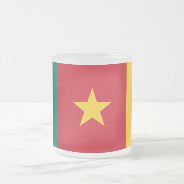 Fosco pequena caneca de vidro com bandeira dos Cam (Centro)