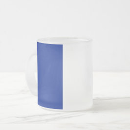 Fosco pequena caneca de vidro com bandeira frances