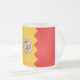 Fosco pequeno caneca de vidro com bandeira de Los