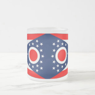 Fosco pequeno caneca de vidro com bandeira Ohio, E