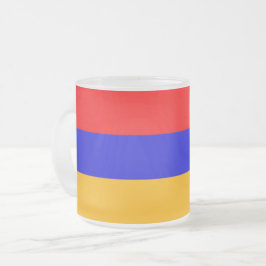 Fosco pequeno de caneca de vidro com bandeira da A