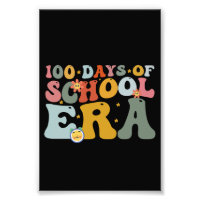  100 Dias De Era Escolar Groovy Professor Crianças