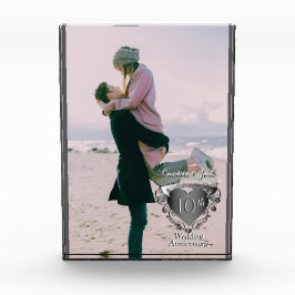 Foto 10th,20,25,Coração 3D do Aniversário de Casam