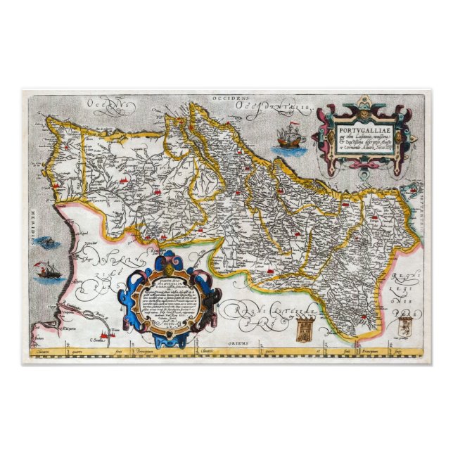 Foto 1560 Map of Portugal by Ortelius (Frente)