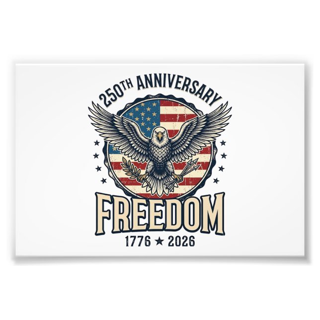 Foto 250th Anniversary Freedom Eagle Patriotic Vintage  (Frente)