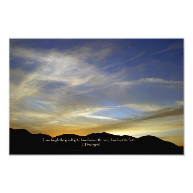 Foto 2 Timothy 4:7 Eu lutei pela boa luta. (Frente)