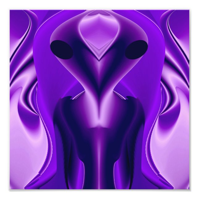 Foto 3D Sonhos Roxos Arco-Íris, Alienígena (Frente)